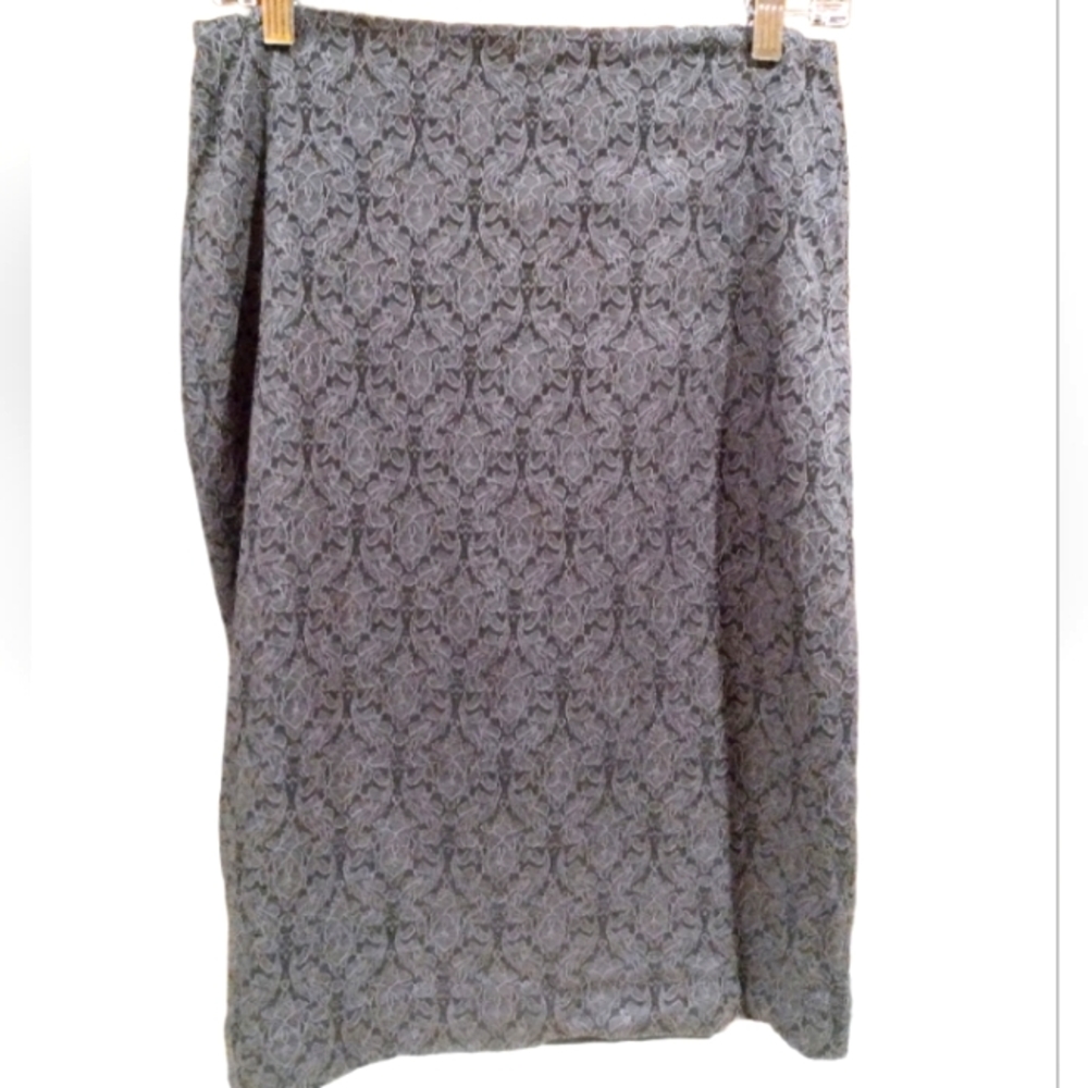 🎄Dennis Basso Charcol Gray Lace Look Linef Pencil Skirt Sizes 6 and 10💥 - Picture 8 of 9